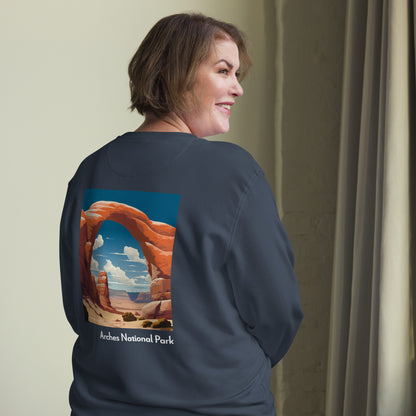 Adult Unisex Organic Eco Sweatshirt - Arches National Park