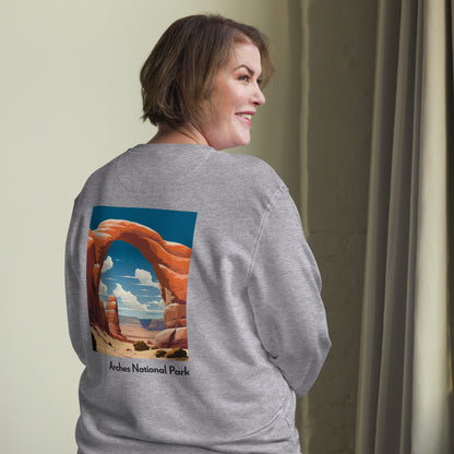 Adult Unisex Organic Eco Sweatshirt - Arches National Park