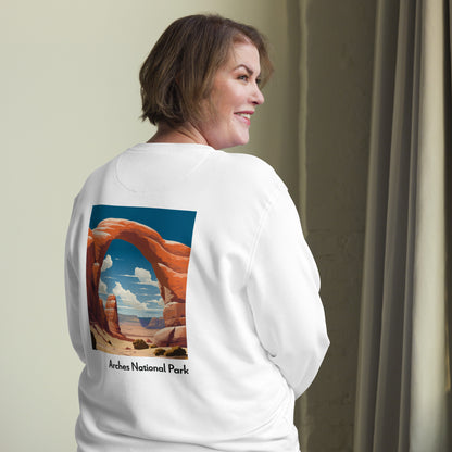 Adult Unisex Organic Eco Sweatshirt - Arches National Park